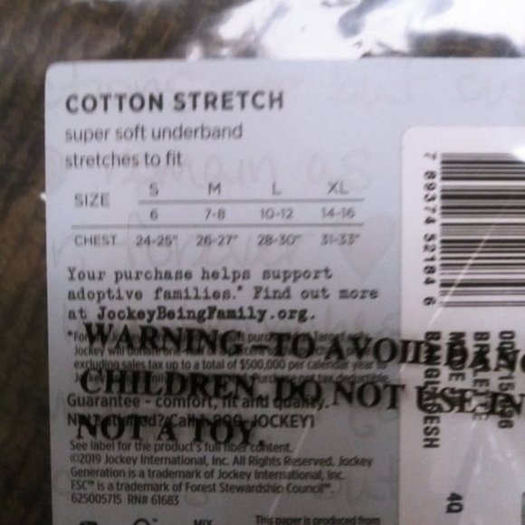 Girls Jockey Generation Bralette‎ Pack of 2 - Picture 4 of 4